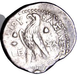 Tétradrachme d'argent très rare des rois ptolémaïques Ptolémée VI Philometor avec certificat d'authenticité ancien