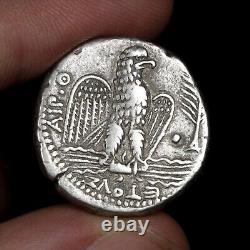 Tétradrachme de Néron, pièce en argent AR de l'Empire romain ancien, aigle d'Antioche 62 après J.-C.