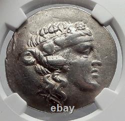Thasos Thrace 148bc Dionysus Hercules Argent Grec Tetradrachm Coin Ngc I60124
