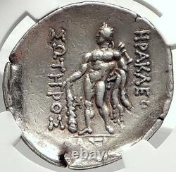 Thasos Thrace 148bc Dionysus Hercules Argent Grec Tetradrachme Pièce Ngc I68167