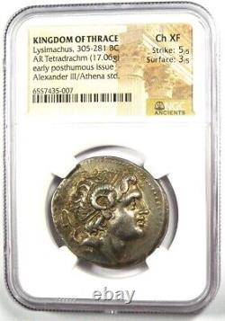 Thrace Lysimachus Ar Tetradrachm Lysimachos Coin 305-281 Bc Ngc Choice Xf