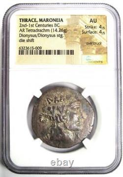 Thrace Maroneia Ar Tetradrachm Silver Coin (100 Av. J.-c.) Certifié Ngc Au