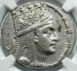 Tigranes II 80bc Authentique Pièce De Monnaie Grecque En Argent Arménien Antique Arménie Ngc Au