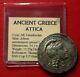 Véritable Rare Grec Ancien Monnaie 150bc Nouveau Style Tétradrachme D'argent Athena Owl
